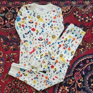 Hanna Andersson Flowers and Lions Pajamas Set 8/130